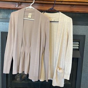 Faded Glory two neutral cardigans